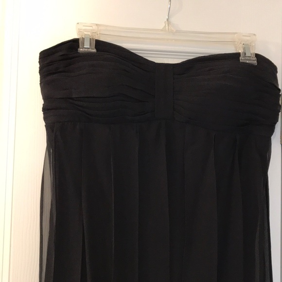 Strapless black fringe cocktail dress - Picture 2 of 6